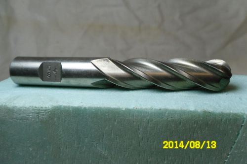 Ball Nose End Mill Cutter 4-Flute 5/8&#034; HSS Logo=C in a diamond