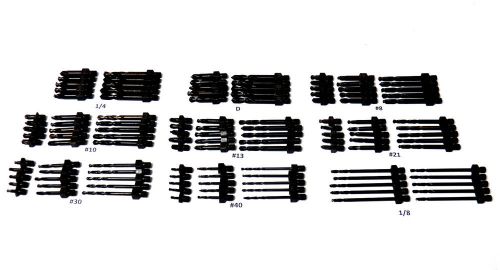 120 Piece 1/4-28 Threaded Drill Bit Lot - New - USA Made