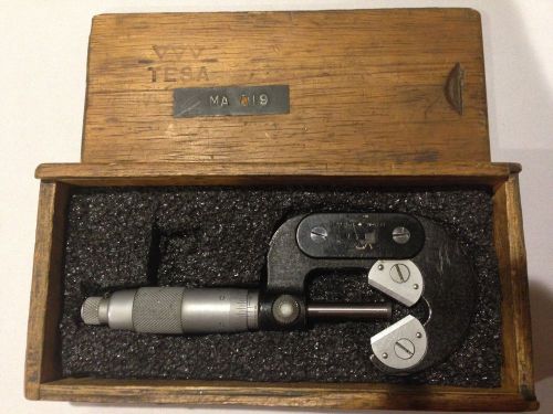 Tesa Micrometer .200-.800&#034; 3 Fluted