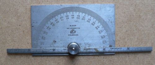 Starrett No.C493B Protractor &amp; Depth Gage  0-180 Degrees 6&#034;