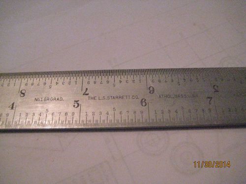 Starrett Machinist 12&#034; scale rule 16R