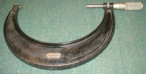 USED STARRETT 436.1FL-6 OUTSIDE MICROMETER 5-6 IN FRICTION THIMBLE LOCKNUT