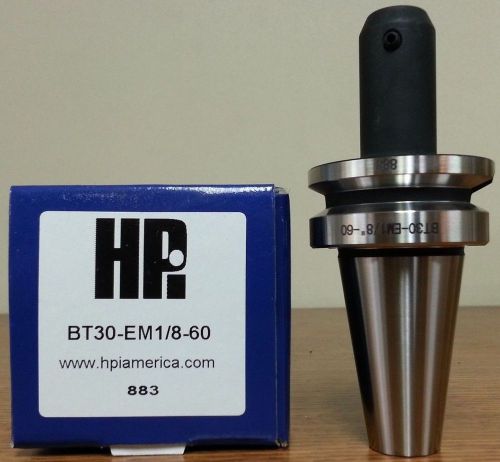 HPI Pioneer BT30 1/8 0.1250&#034; End Mill Holder 2.36&#034; Coolant Thru **NEW**