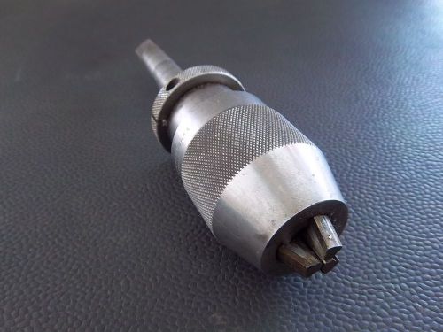 USED ALBRECHT KEYLESS DRILL CHUCK  1/32-1/2&#034; CAPACITY MORSE TAPER #2