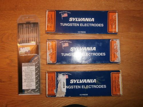 4 Packs (40pcs) TUNGSTEN ELECTRODES Sylvania/Weldmark..See description.