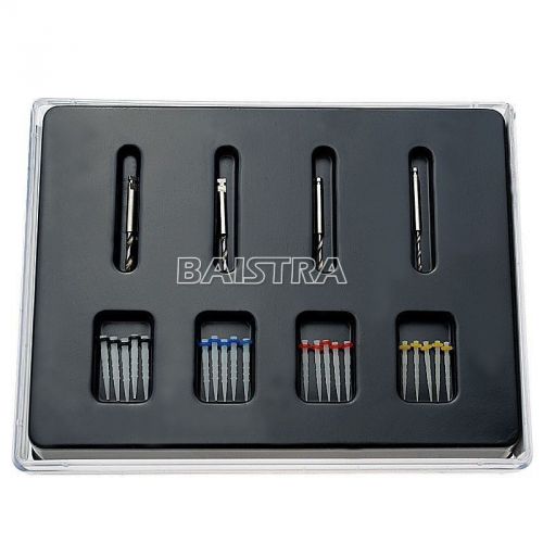 5 Pack Dental AAA Fiber Posts Resin High-intensity Screw Thread Glass &amp; 4 Drills