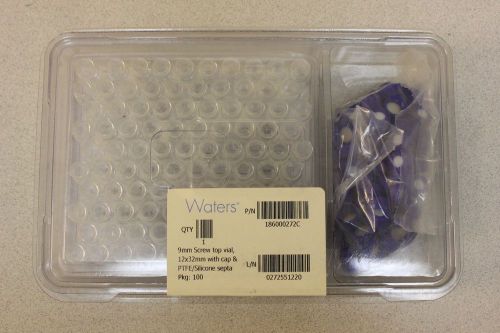 Waters 186000272c 12 x 32mm screw neck vials, w/ caps, 2 ml, 100/box for sale