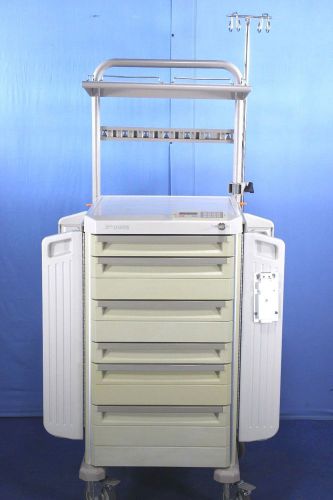 Metro Starsys 6-Drawer Butterfly Medical Crash Cart Medicine Supply Cart w/ Key