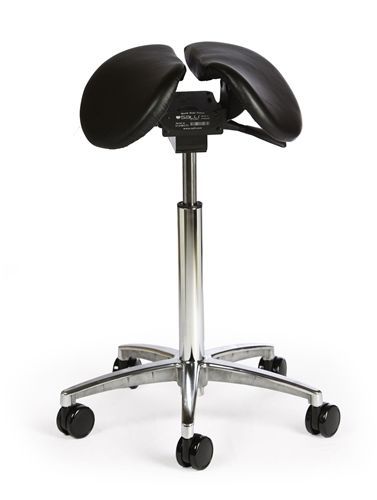 Ergonomic Divided Leather Salli Saddle Stool Tilt Model