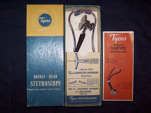 Tycos Original Harvey Double-Head Cardiology Stethoscope New Old Stock NOS