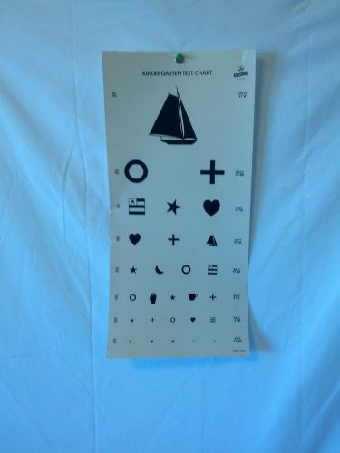 Eye Chart, Kindergarten,  20 FEET,  22&#034; x 11&#034; - Graham-Field 13-1243