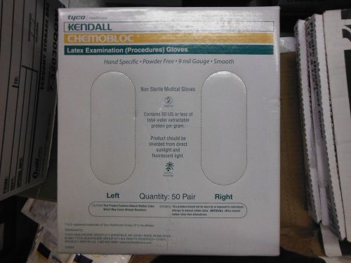 KENDALL CHEMOBLOC LATEX EXAMINATION GLOVES SIZE MEDIUM 50/BOX