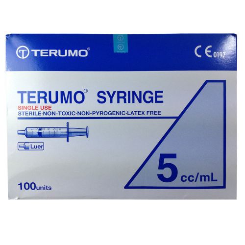 5 x 5ml 5cc terumo syringe luer slip hypodermic needle sterile single use  kit for sale