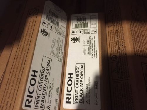 RICOH MP C4500 SET OF GENUINE TONER 841342 841343 841344 841345