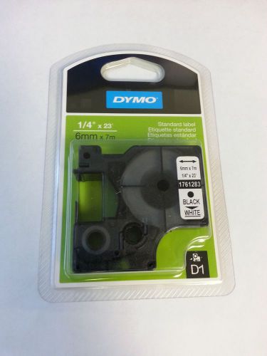 Dymo D1 1/4&#034; 6mm Black-White