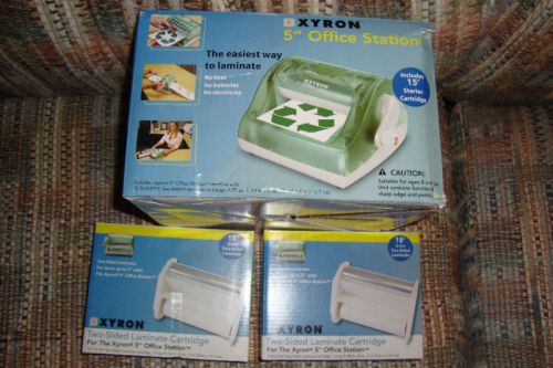 Xyron Office Station Desktop Laminator Green XRN510-DL+ 2 CARTRIDGES NEW LOOK!!!