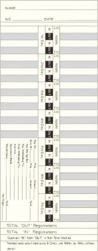 Time card acroprint 150 weekly single sided timecard ch107 box of 1000 for sale