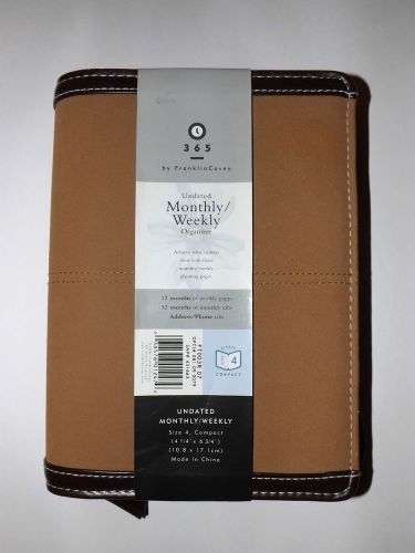 FranklinCovey Undated Monthly/Weekly Organizer. Page Size 4 1/4&#034; x 6 3/4&#034;