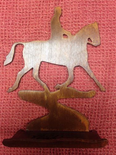 Metal Dressage Horse Business Card Holder