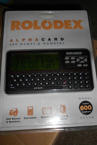 NEW ROLODEX ALPHACARD ELECTRONIC HANDHELD DATABANK EL12K QWERTY KEYBOARD