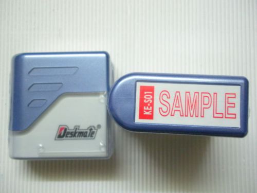 Deskmate Pre-inked stock stamp RED (KE-S01 SAMPLE )