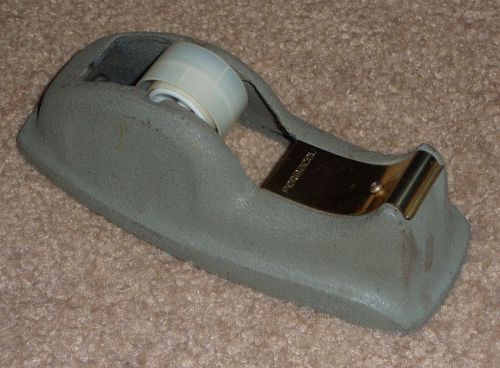 Vintage Permacel Gray Cast Iron  Art Deco Industrial Tape Dispenser