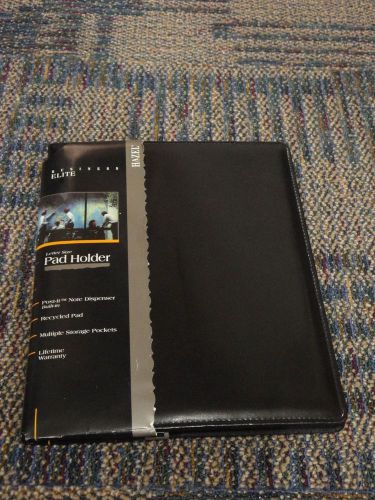 BUSINESS ELITE LETTER SIZE PAD HOLDER FILE FOLDER BLACK NEW