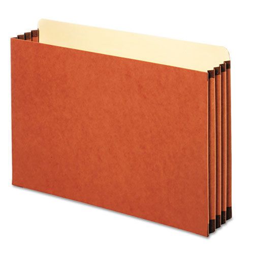 3 1/2 Inch Expansion File Pocket, Straight, Legal, Redrope, 10/Box