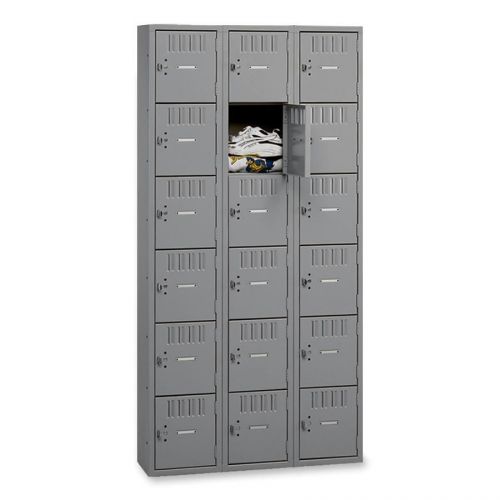 Tennsco Corp TNNBS6121812CMG 6-Tier No Legs Steel Box Lockers