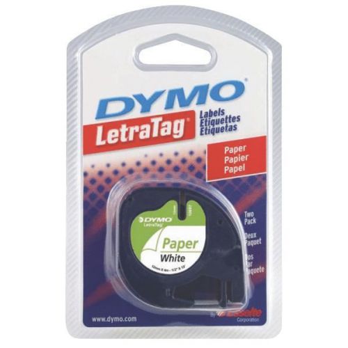 Sanford corporation 10697 dymo letratag labels-2pk wht letra tag tape for sale