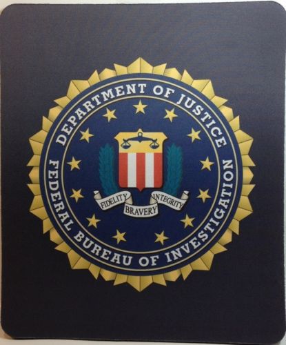 FBI Mouse Pad with DOJ logo