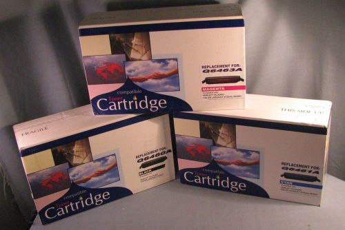 LOT OF 3 COMPATIBLE WITH HP Q6463A/Q6461A/Q6460A C/M/K SEALED BOX NEW FREE SHIP