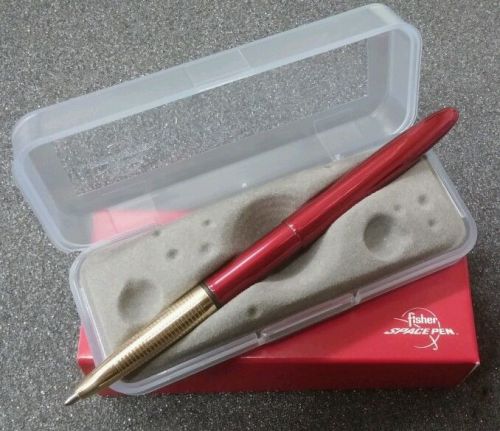 Fisher space pen 400rc-gfg &#034;red cherry &#034; bullet pen / gold barrel/ fast shipping for sale