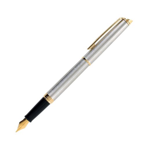 Waterman Hemisphere Essental Stainless Steel Chrome Trim Fountain Pen - Fine