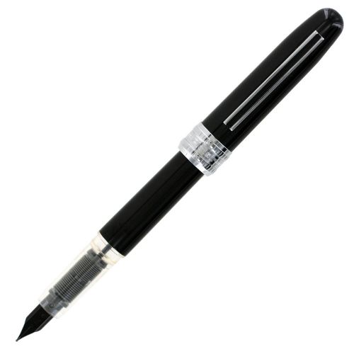 Platinum plaisir fountain pen, fine point, black barrel, black ink for sale