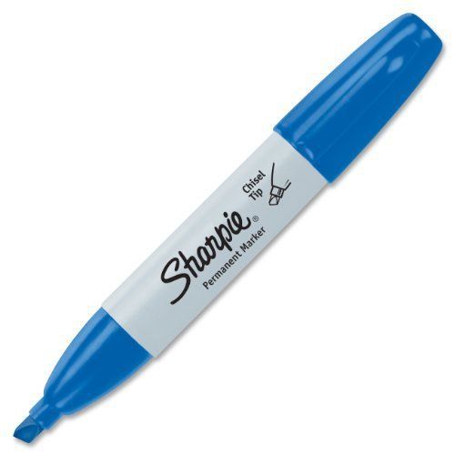 Sharpie permanent markers - chisel marker point style - blue ink (san38203) for sale