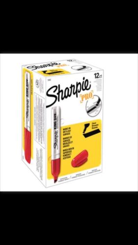 Sharpie King Size Marker Pen Chisel Tip Red 1 Box Of 11