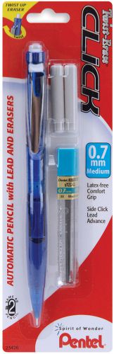 Pentel twist-erase click automatic pencil .7mm 1/pkg blue 23426 for sale
