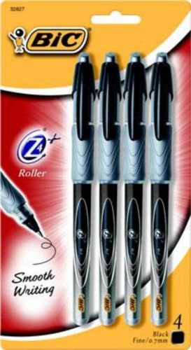 Bic z4 roller 4 pack black for sale