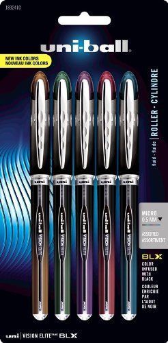 Uni-ball Vision Elite Blx Rollerball Pens - Micro Pen Point Type - 0.5 (1832410)