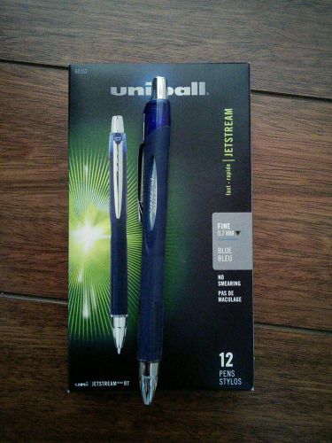 12 Uni-ball Jetstream RT Retractable Fine pt 0.7mm pens Blue. 62153