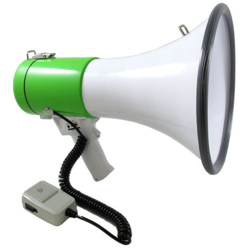 Bluetooth megaphone bullhorn w/ siren, 10 sec memory, usb/sd reader &amp; aux input for sale