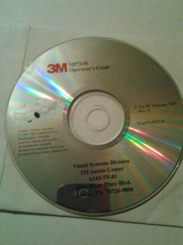 3M MP7630 Operator&#039;s Guide (Disc)