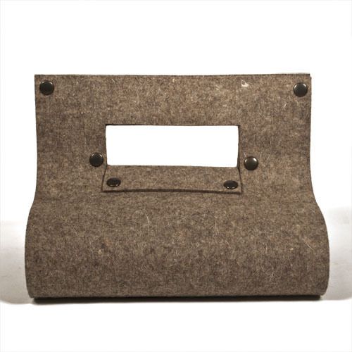 GRAY FELT CARRYCASE 12&#034; X 15&#034; WITH RECTANGULAR HANDLE