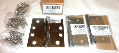 3 ives 5pb1 4&#034; x 4&#034; 629/us32 5 knuckle mortise butt hinges bright stainless new! for sale