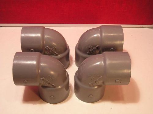 4 NEW LASCO SCH-80 (F-437/F-439) CPVC 2 1/2&#034; ELBOW 90 DEGREE PIPE FITTINGS