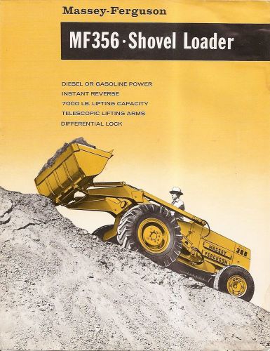 Equipment brochure - massey-ferguson - mf 356 - shovel loader - c1963 (e1780) for sale