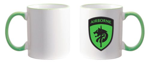 DIYers! Customizable Sublimation Mugs: 11oz Light Green Rim and Handle - 36/case