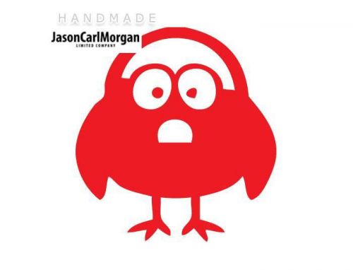 JCM® Iron On Applique Decal, Bird Red