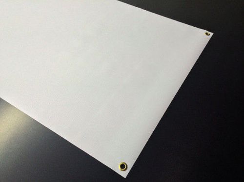 24 x 54&#034; WHITE banner blanks, 13 oz, with grommets, Premium banner